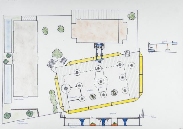 Verbindung: Altes und neues Gebäude
