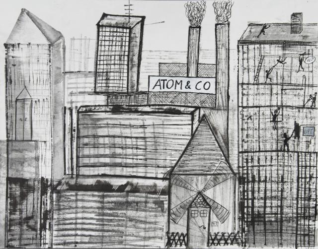 Kartonkantendruck: Industriegebiet