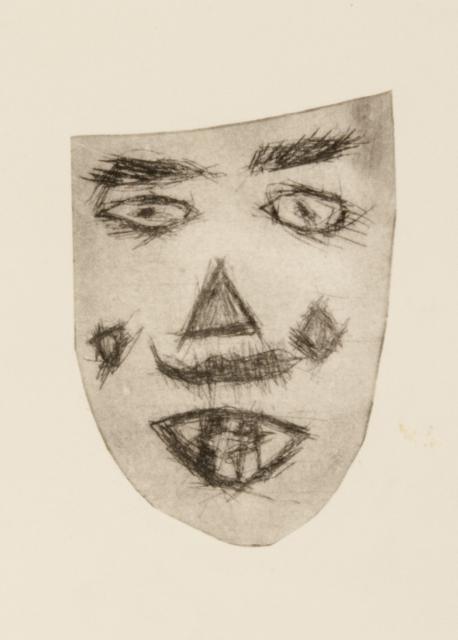 In Form geschnittenes Motiv: Maske