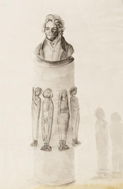 Skizze eines Denkmals