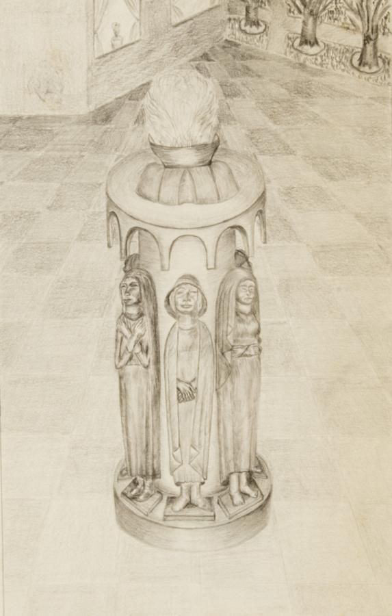 Skizze eines Denkmals