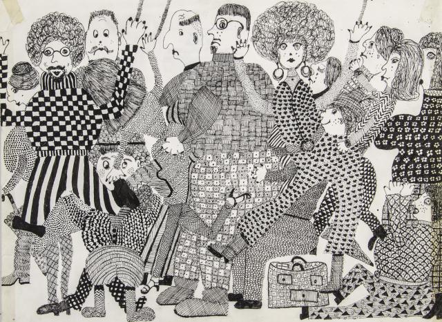 Personen in der Straßenbahn