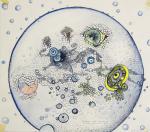 Blick durch ein Mikroskop