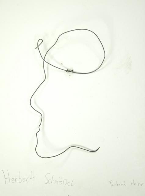 Porträt: Drahtzeichnung