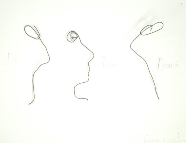 Porträt: Drahtzeichnung