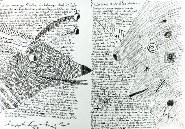 Zwei Kritzelmonster erzählen sich was