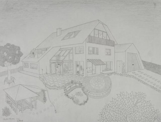 Perspektive mit 2 Fluchtpunkten: Einfamilienhaus