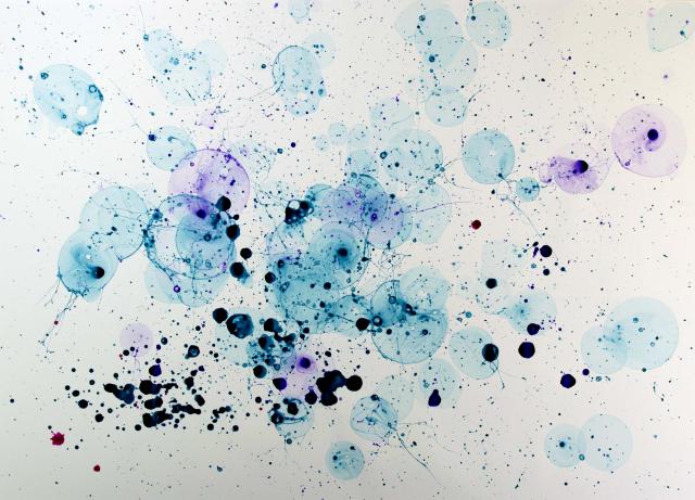 Seifenblasen türkis