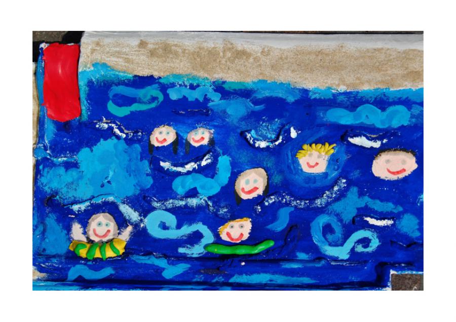 Wellenreiten auf Ziegeln