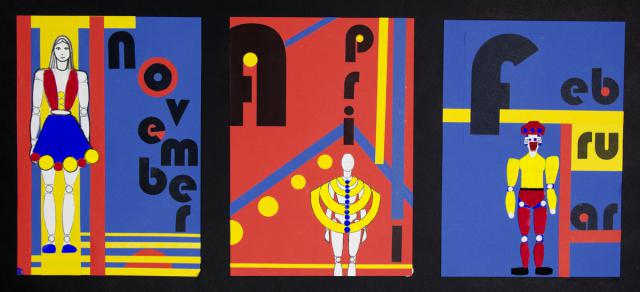 Kalenderblatt mit Figur