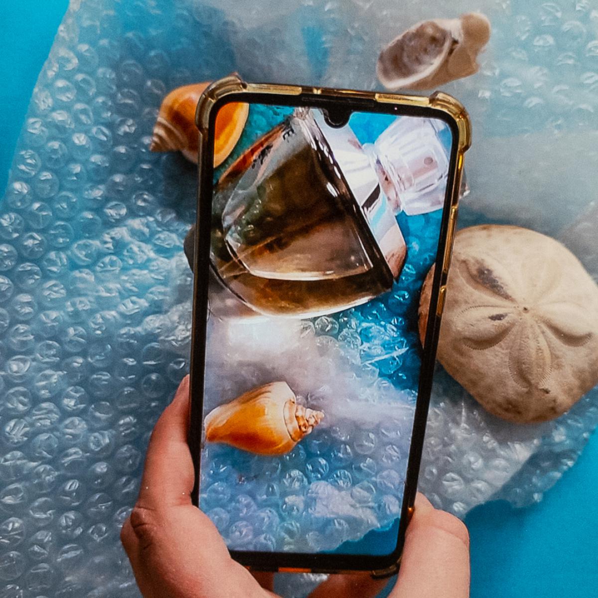 Uhr (Phone framing: Natur und Zeit rahmen)