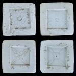 Fliesen mit floralem Motiv (Gipsvorlage)