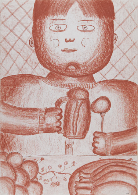 Person: Ein Dicker bei seiner Lieblingsbeschäftigung