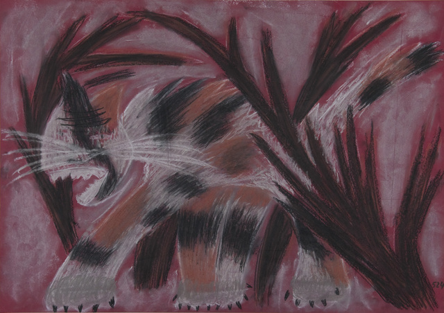 Tier: Katze auf der Pirsch