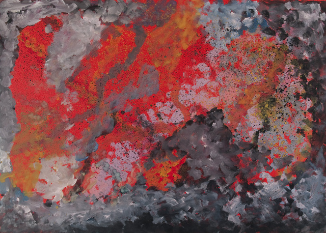 Feuer und Asche am Himmel