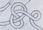 Sachzeichnen: Verknotetes Tau