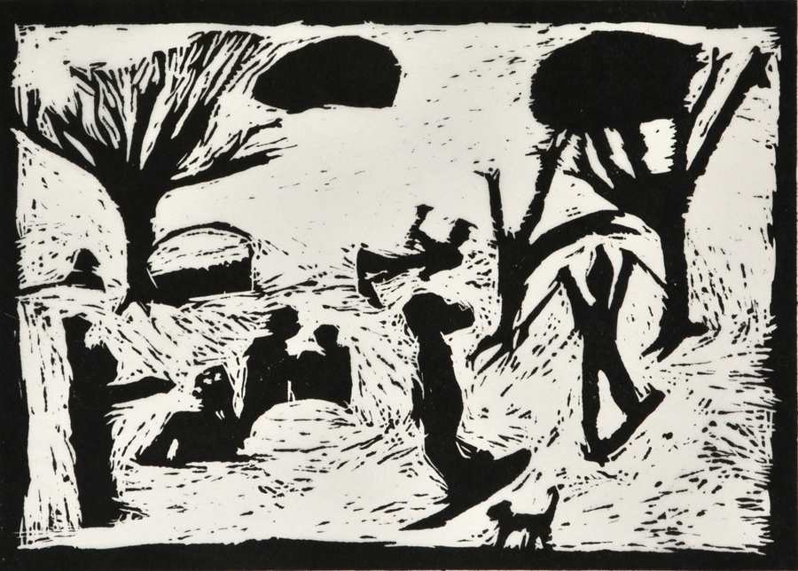 Winterlandschaft mit Personen