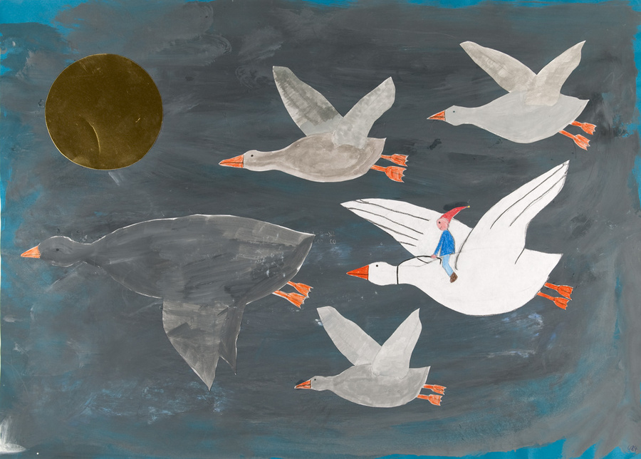 Textillustration: Nils Holgerson