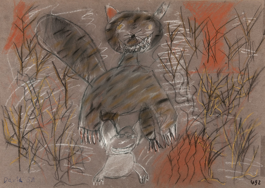 Tier: Katze auf der Pirsch