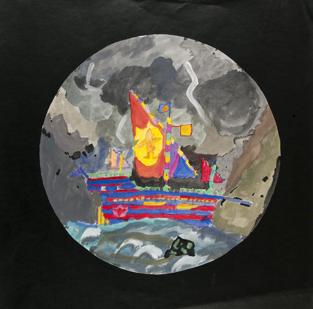 Blick durch ein Fernrohr