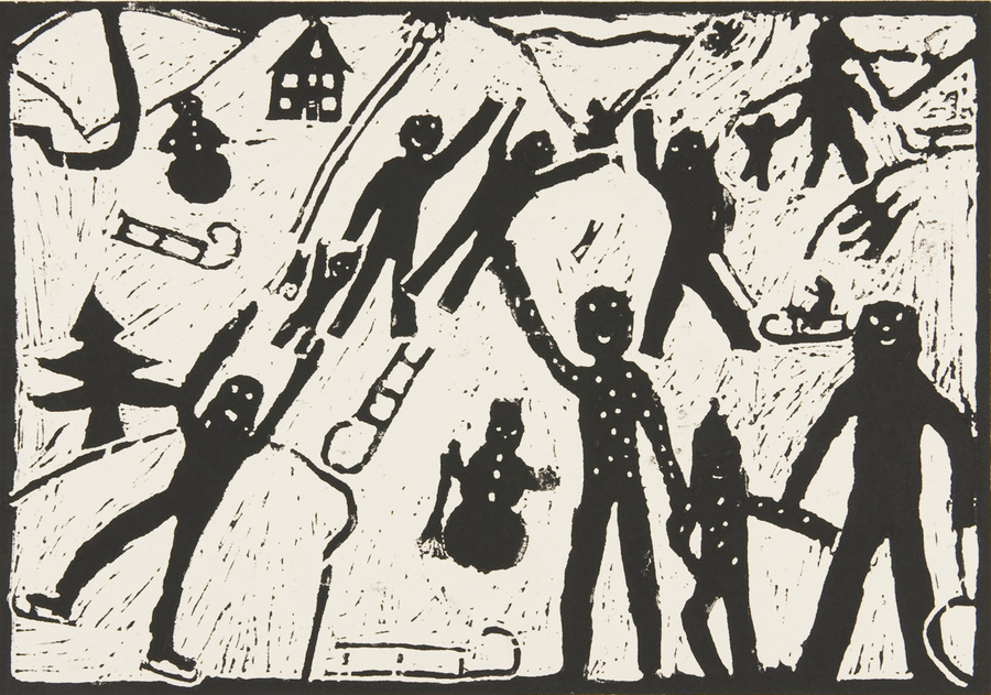 Winterlandschaft mit Personen