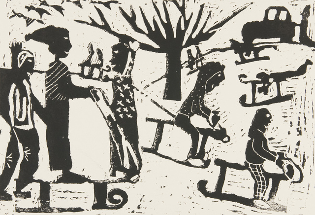 Winterlandschaft mit Personen