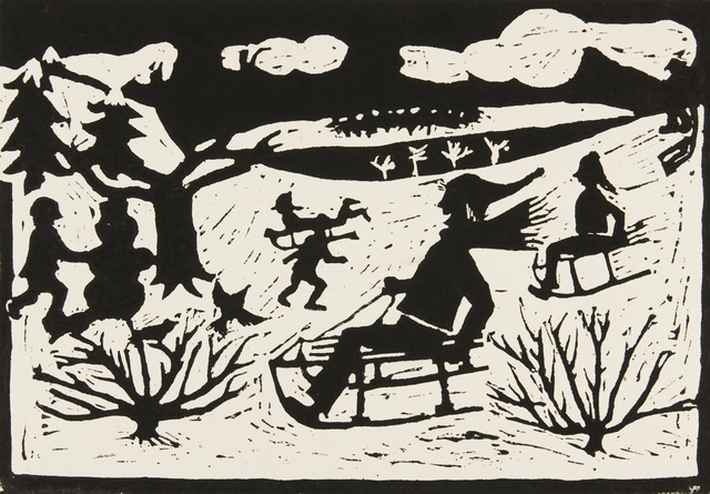 Winterlandschaft mit Personen