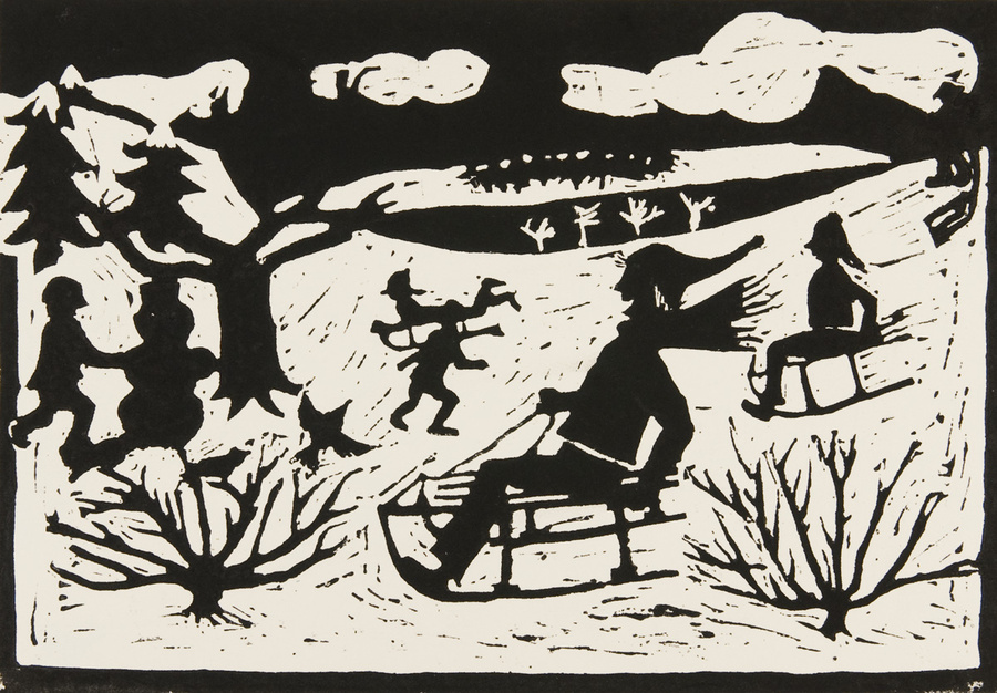 Winterlandschaft mit Personen