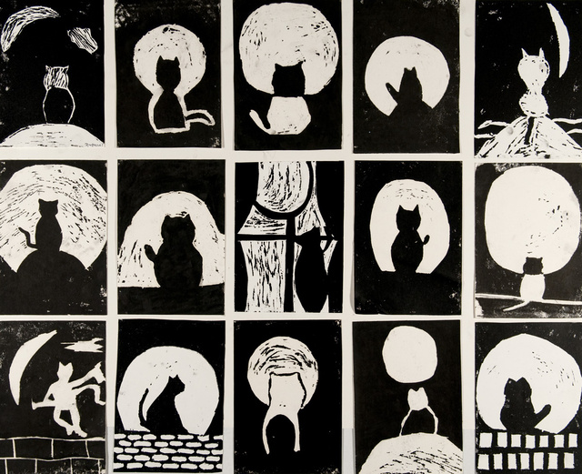 Kater betet Vollmond an