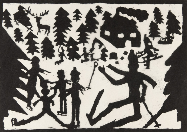 Winterlandschaft mit Personen