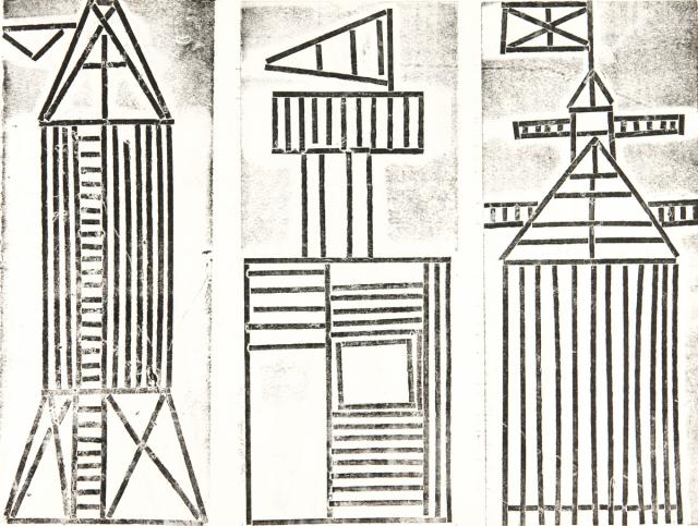 Papierdruck - Türme