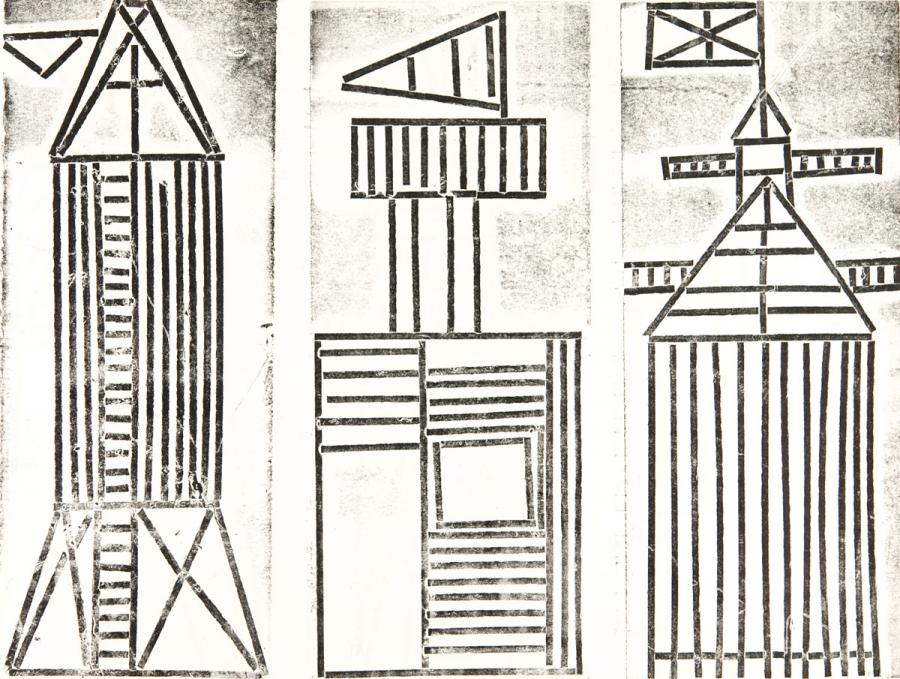 Papierdruck - Türme