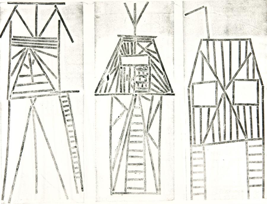 Papierdruck - Türme