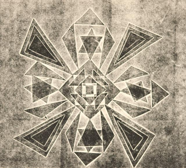 Kartondruck - Geometrische Formen