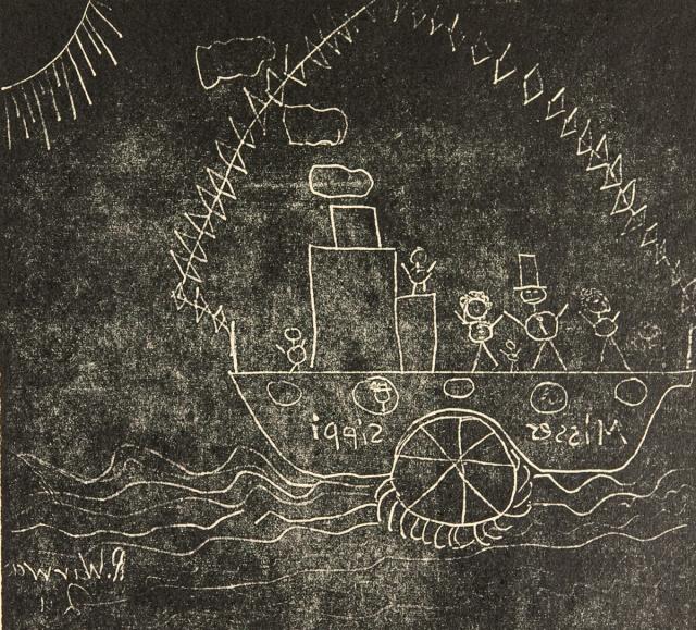 Kartondruck - Schiff