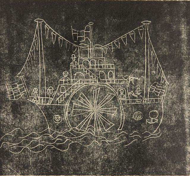 Kartondruck - Schiff