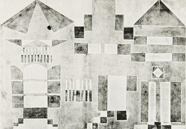 Papierdruck - Häuser