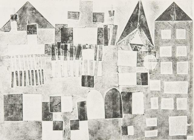 Papierdruck - Häuser