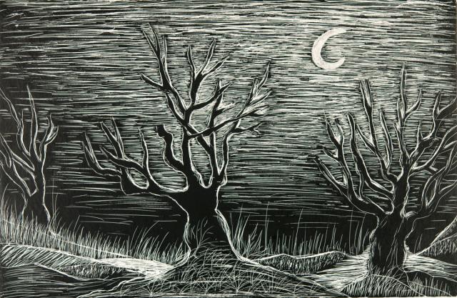 Landschaft bei Nacht